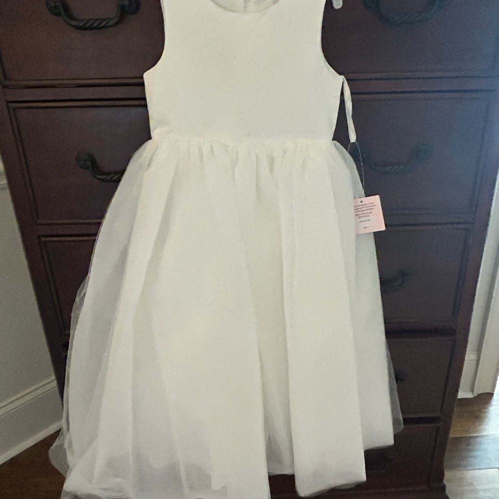 Tip Top Kids White A-Line Sleeveless Dress